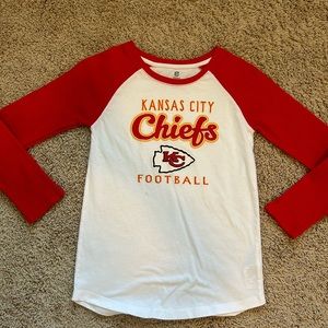 NFL Kansas City Cheifs long sleeve size large or 10-12